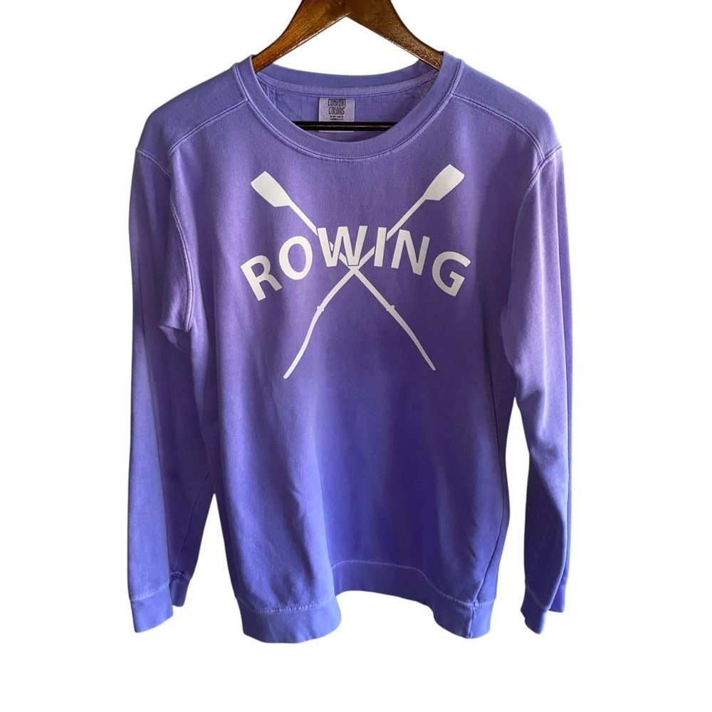 Comfort Colors Purple Rowing Crewneck Sweatshirt